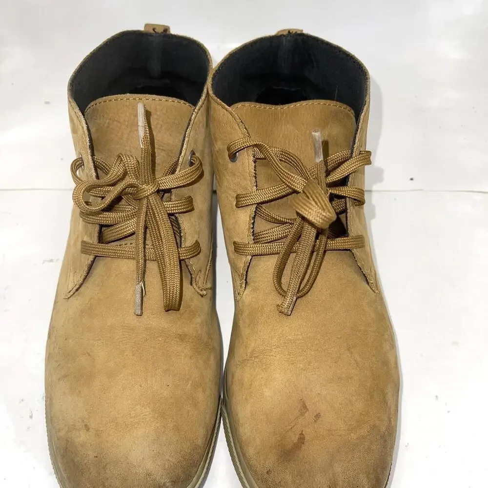Under Armour Boots Youth Size 7Y Brown Faux Leather Chukka Casual Lace Up Ankle